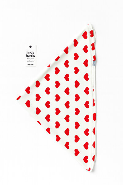 Linda Harris بطانية أطفال بطبقة مزدوجة بنمط قلب كبير مقاس 80x80
