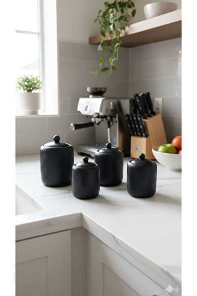 Generic A set of luxurious ceramic storage containers with a sleek and modern design – a touch of beauty and perfect organization for the kitchen.