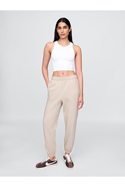 GAP Kadın Krem High Rise Boyfriend Jogger Eşofman Altı