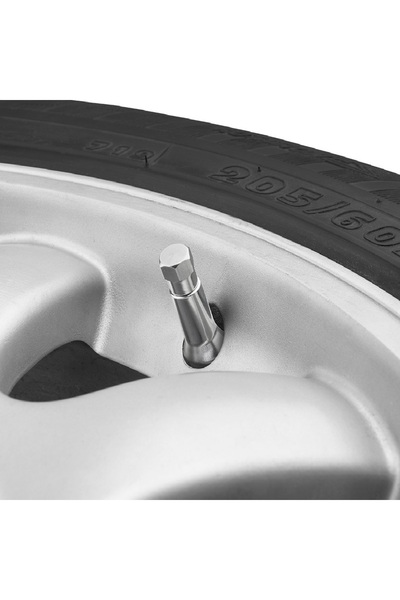 Avex Set de 4 supape din metal cromat cu capac hexagonal