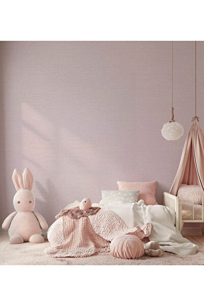 Ayzun Sade Toz Pembe Dokulu 16 M2 Duvar Kağıdı 5526-2