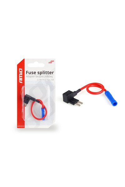 AMIO Adaptor splitter cu siguranță suplimentară compatibilă cu 2 siguranțe MI...