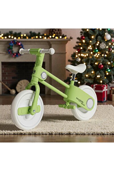 OEM Balance bike for children, height-adjustable saddle, EVA foam wheels, 2-5 years, white-green