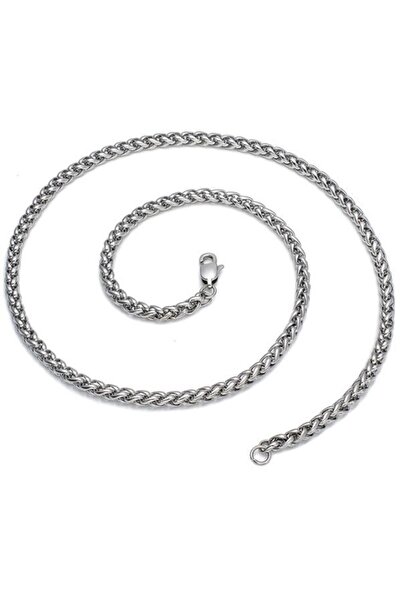 Chavin 50 Cm. 4 Mm. Burgu Steel Men's Chain Necklace Dg34-4