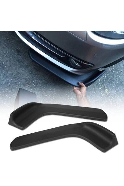 Avex Set de 2 aripioare de curse, extensie bară de tuning din plastic negru