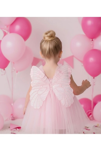 Serackids Kız Bebek Çocuk Kanatlı Doğum Günü Parti Düğün Özel Gün Tüllü Tütü ...