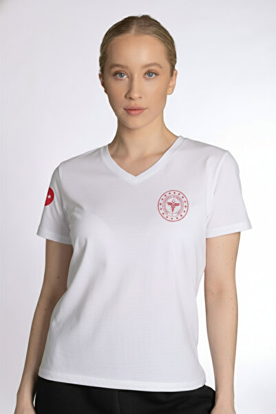 Pratik Medikal 112 Acil Sağlık V Yaka Tişört Unisex