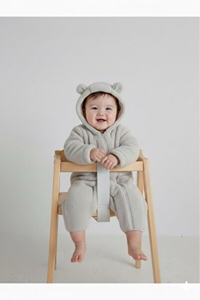 PENGORA Plush Astronaut Jumpsuit with Hood for Baby Girl and Boy