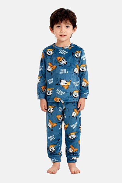 Disney طقم ملابس نوم للأولاد الصغار، مكون من قطعتين، بطبعة ميكي وأصدقائه، بال...
