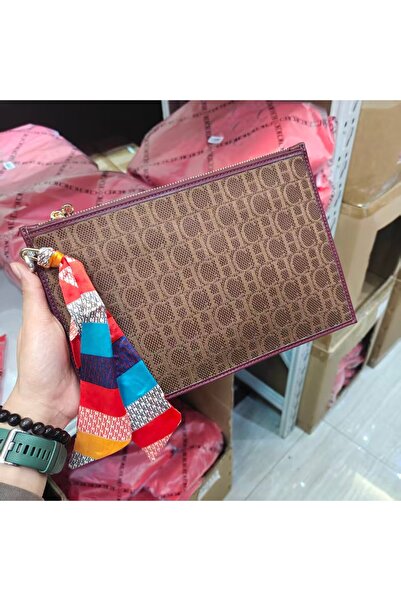 CILMI HARVILL CHHC CHCH Unisex Canvas Clutch Bag Three Colors Silk Scarf Pend...