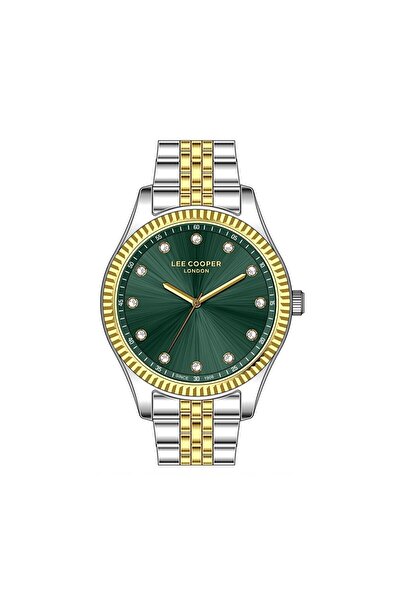 Lee Cooper Lc07310.270 Stone Design Metal Cord Metal Case 3 Atm Water Resistant Metallic-Gold Color
