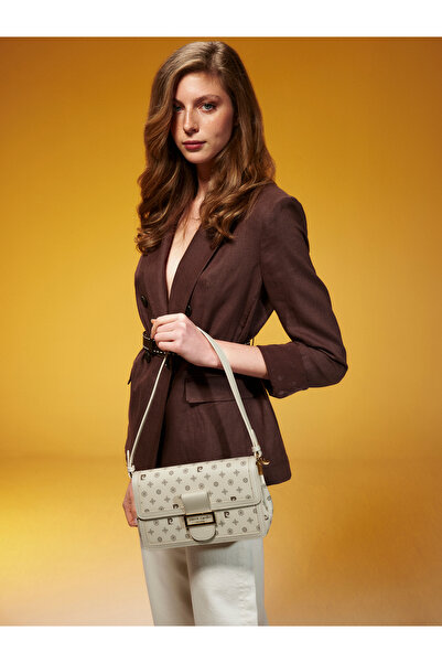 Pierre Cardin حقيبة كتف نسائية بيج مونوغرام 05PO25Y10324-MN