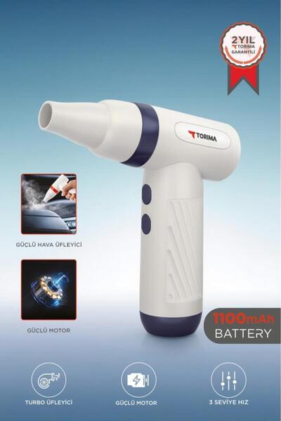 Torima Hava Üfleme Makinesi 85000PM 1100MAH 40W Yüksek Hızlı Turbo Şarjlı TTB01 Mavi