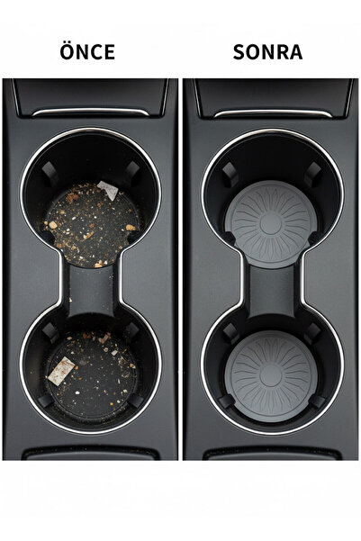 ozzen Araba Bardak Altlığı Silikon Araç İçi Kaymaz Mat Telefon Para Malzeme T...