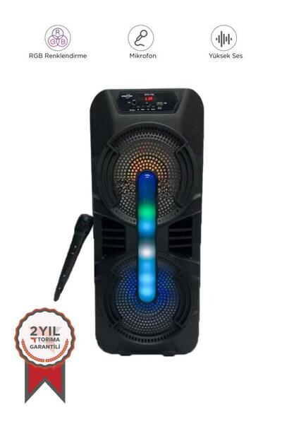 Torima Bluetooth Hoparlör Rgb Işıklı Mikrofonlu GTS-1702 Siyah