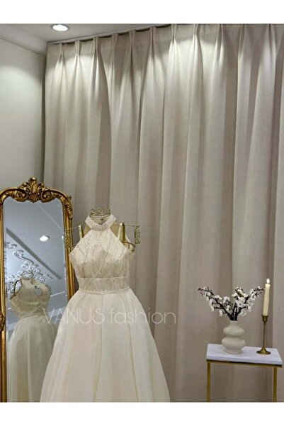 vanus fashion فستان سهرة ابو ذيل 4035