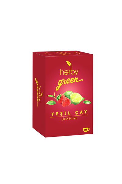 Herby Yeşil Çay Çilek ve Lime X 3 Adet