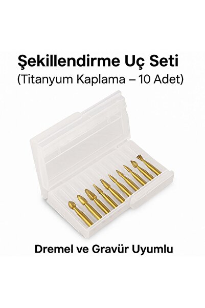 SENBANG Dremel ve Gravür Uyumlu Ahşap Oyma – Şekillendirme Uç Seti (Titanyum ...