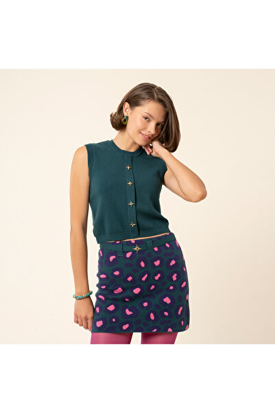 Zsa Zsa Zsu Tarabya Triko Yelek - Yeşil