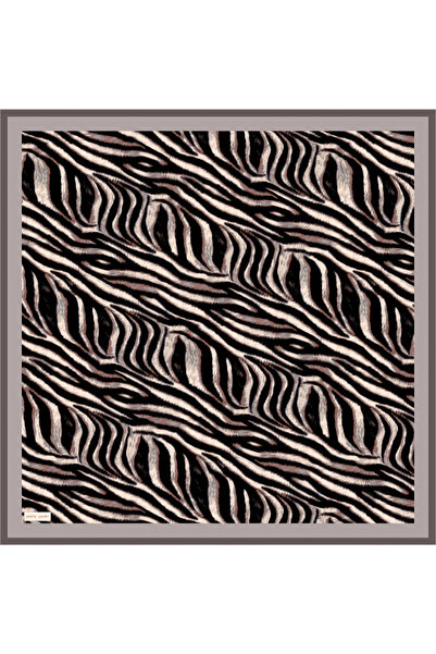 Pierre Cardin Brown 90X90 Silk Tivil Scarf