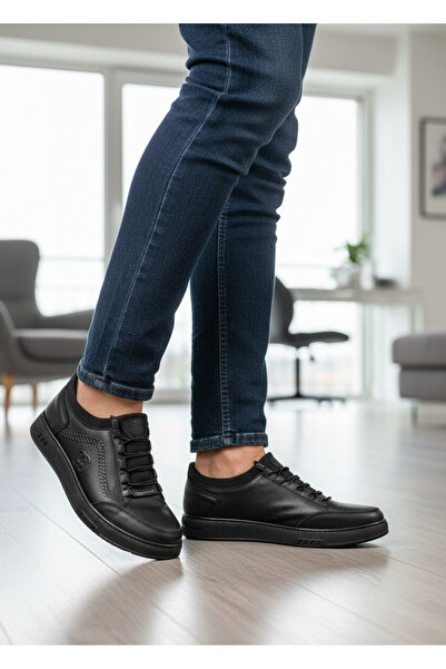 ULUSOY 902 hakiki deri erkek kahverengi ortopedik taban günlükhafif taban ayakkabı