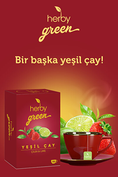 Herby Yeşil Çay Çilek ve Lime X 3 Adet