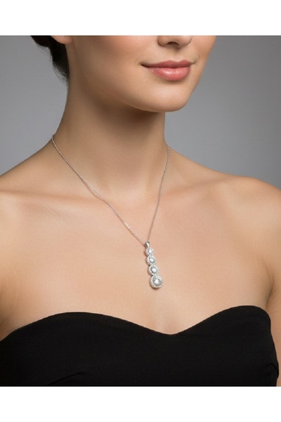 Duke Nickle قلادة نسائية بحجر الزركون Dbkl1071