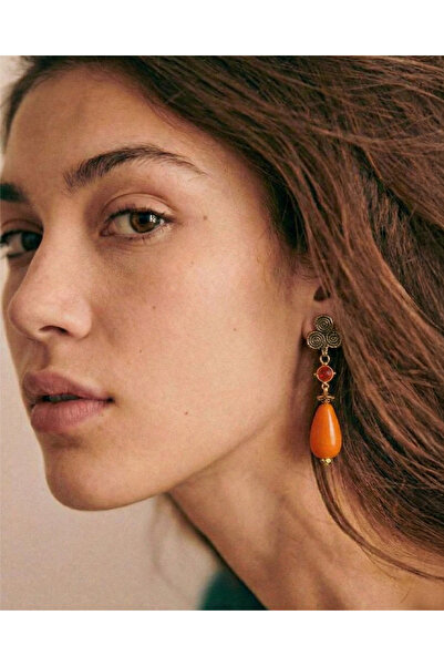 lumosart Taşlı Damla Seramik Küpe