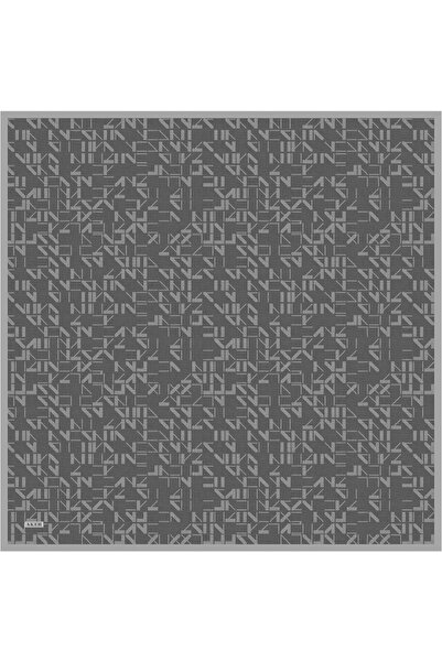 Aker وشاح من الساتان الحريري الرمادي