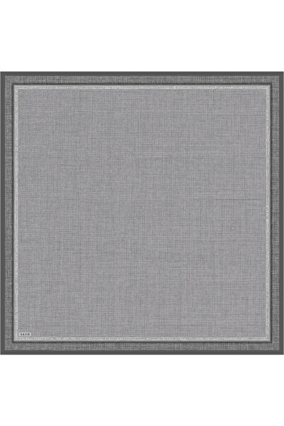 Aker Gri İpek Krep Saten Eşarp