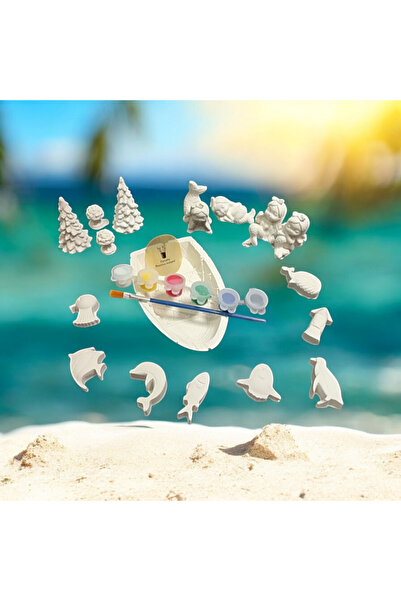 Nas PeSaPe ArT Deniz kızları/canlıları/ tekne taş boyama seti( Taş vernik hed...