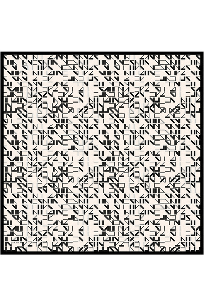 Aker Beyaz İpek Krep Saten Eşarp