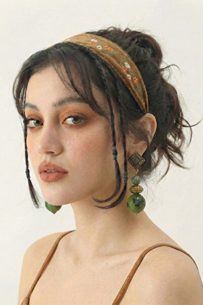 lumosart Renkli Boncuklu Seramik El Yapımı Küpe