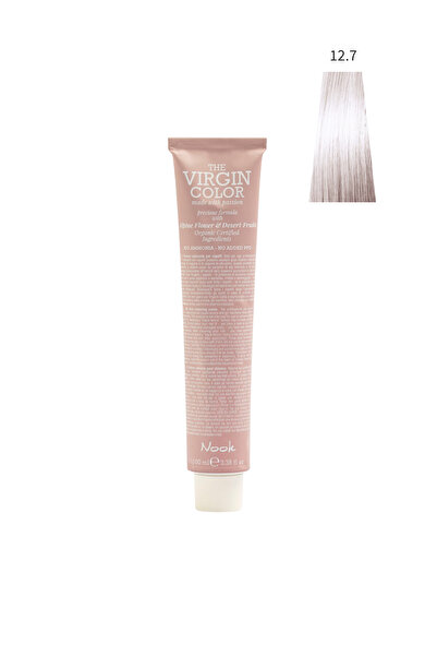 Nook Virgin Color Profesyonel Saç Boyası 100ml-Süper Açıcı İncimsi Sarı/ Platin(12.7-SUPER KRİSTAL)