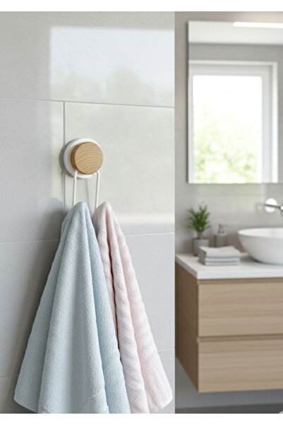 Okyanus Home شماعة مزدوجة بيضاء اللون منقوشة بالخشب من Magic Fix Magic