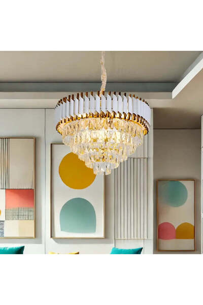 OEM Candelabru Cristal VERSAILLES Nobile 4xE14, Diametru 40cm, Auriu Lucios s...