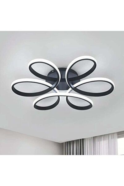 ALC-Shop Lustra LED cu telecomanda HELIX 108W, lumina Rece/Calda/Neutra, Dimabila, Negru