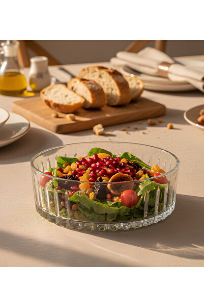 AKDEN STORE وعاء زجاجي لتقديم العروض من سلسلة Aura مصنوع يدويًا