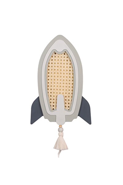 Linvia Kids Roket - Çocuk Ahşap LED Gece Lambası