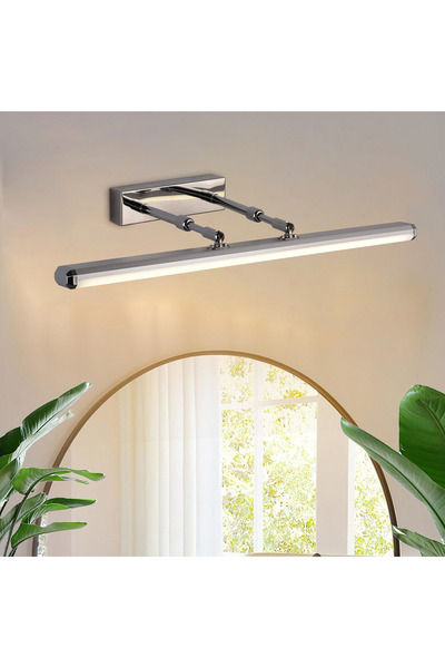 iTin Aplica LED de Baie, BALATON, 10W, liniara, lumina Neutra, Crom Lucios