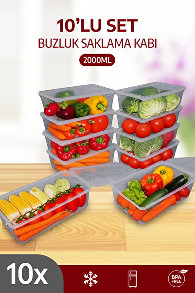 Eynel حاوية تخزين للثلاجة مكونة من 10 قطع، وفريزر عميق، وصندوق تجميد، ومنظم خ...