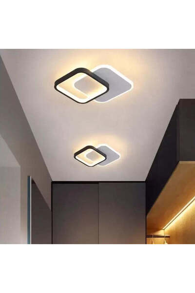 Alessandro DESIGN Lustra LED MARCELO 30W, lumina Rece/Calda/Neutra Alb Negru
