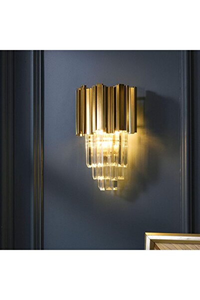 iTin Aplica Candelabru Cristal BLOIS Piccolo, 2xE14, Auriu