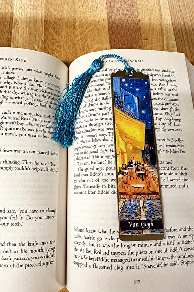 RenkliİzlerAtölyesi علامة كتب معدنية ذات طابع فني (فان جوخ - كافيه تيراستا لي...