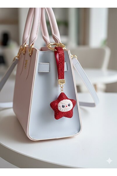 Emsay Store Labubu Çanta Aksesuarı-Labubu Anahtarlık - Taşlı Charm Anahtarlık...