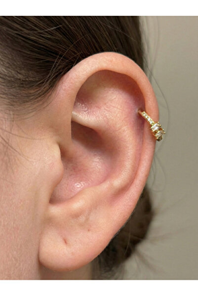 alysa jewelry Cerrahi Çelik baget taşlı halka Piercing 8mm