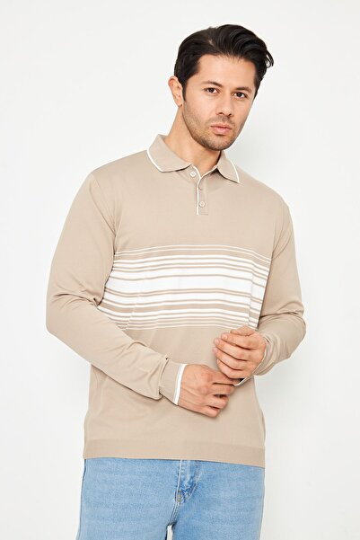 ZİNOX Pulover pentru bărbați cu dungi din material subțire Elegent și confort...