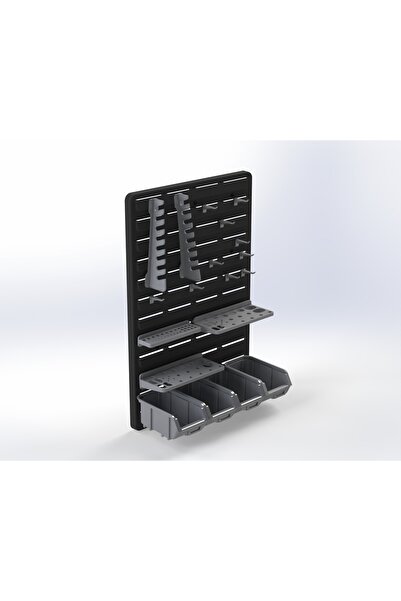 MCPOİ Eko Paket Panolizer - Avadanlık Duvar Paneli - Takım Askılık Organizer - Garaj Ve Atölye Seti -