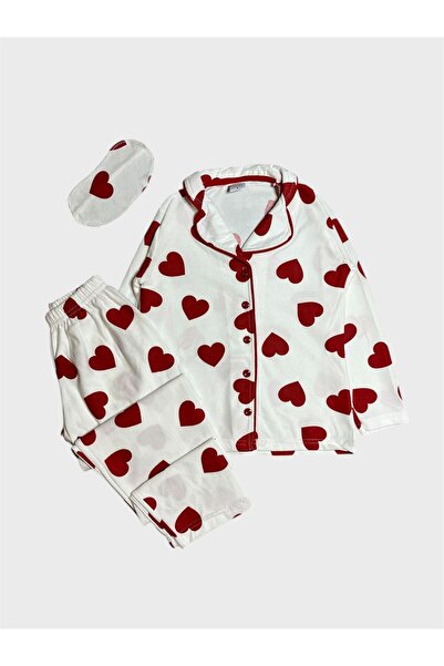 tusem butik homewear Σετ πιτζάμες για κορίτσια από βαμβακερό ύφασμα σουέτ λευ...