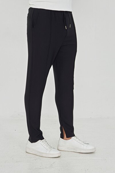 ZİNOX Men's Slim Fit Jogger with Side Pockets, Elastic Laces, Zippered Legs